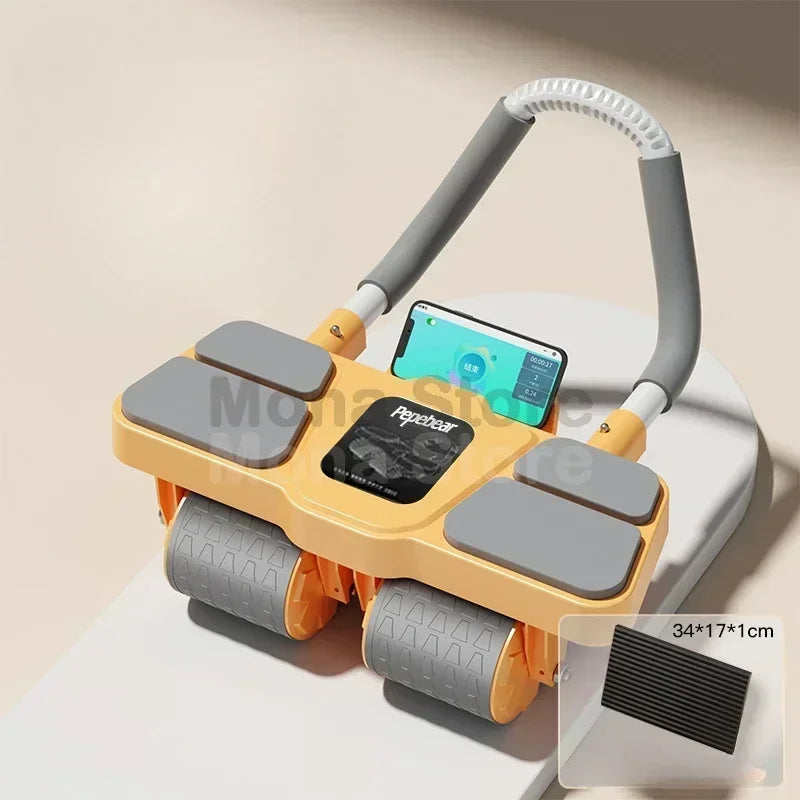 Household Thin Belly 4 Wheel Abdominal Automatic Rebound Exercise Fitness Equipment