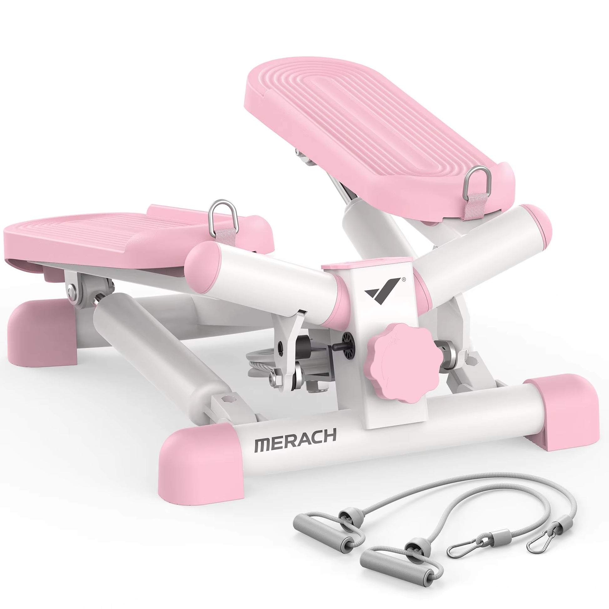 Mini Stepper for Exercise Twist Stair Stepper 330LBS Capacity Stepper Exercise Equipment with Resistance Band for Fitness