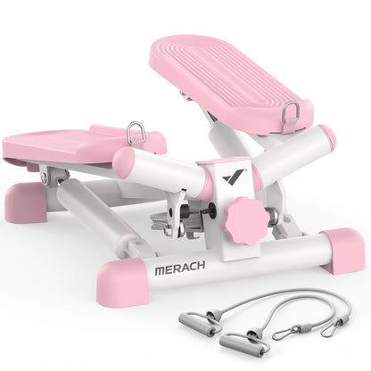 Mini Stepper for Exercise Twist Stair Stepper 330LBS Capacity Stepper Exercise Equipment with Resistance Band for Fitness