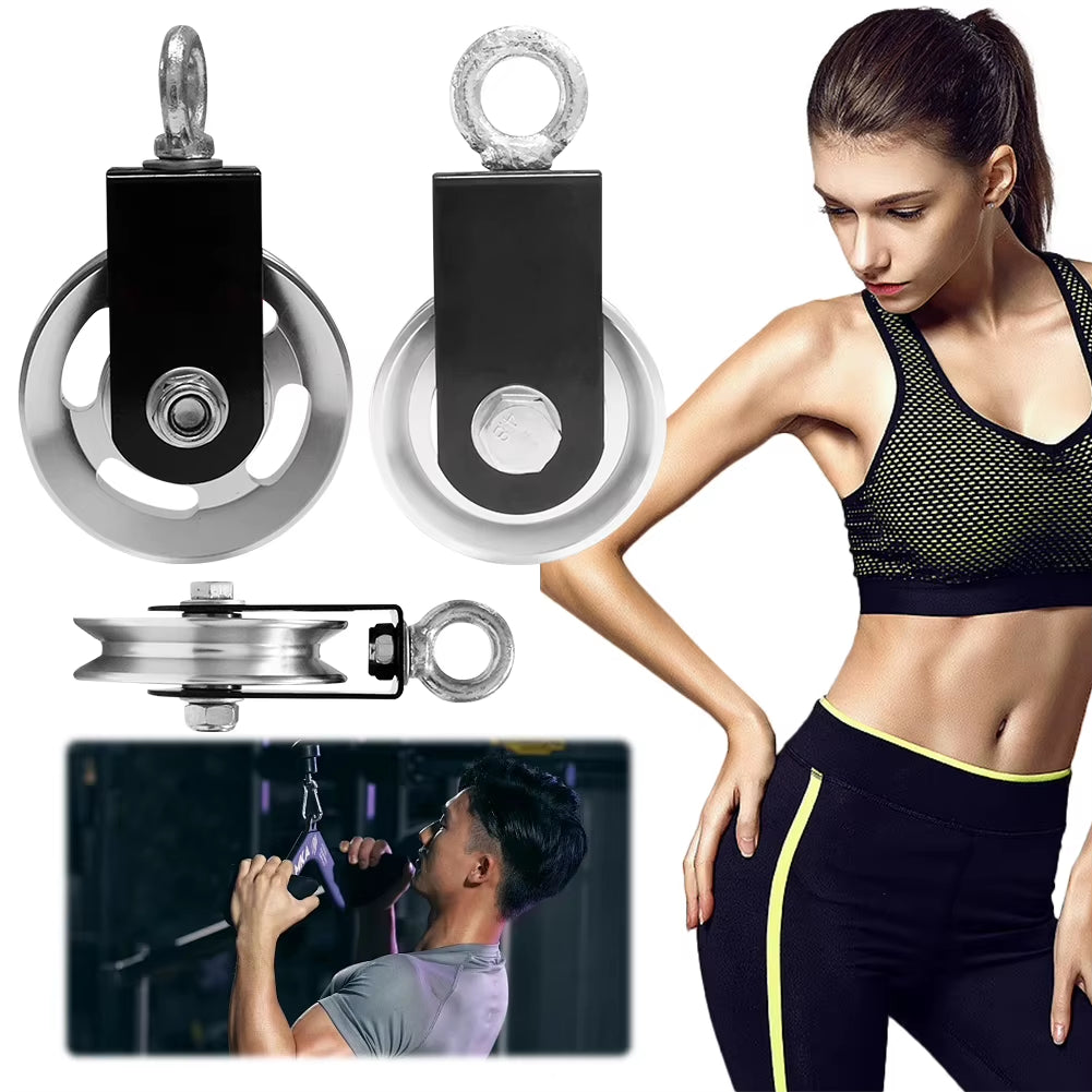 Fitness Cable Pulley Pulley Wheel Aluminum Alloy Weight Lifting Pulley Heavy Duty DIY Fitness Equipment for Home Gym Workout