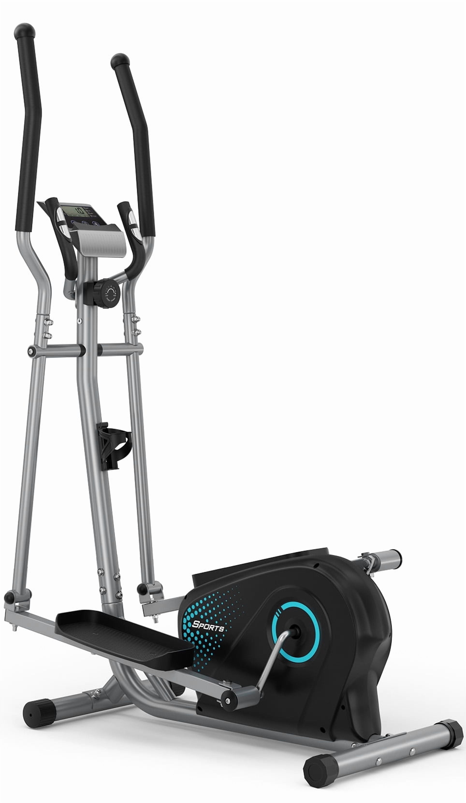 Elliptical Machine,16-Level Hyper-Quiet Drive Whit LCD Monitor  Elliptical 265LBS Capacity for Home Use