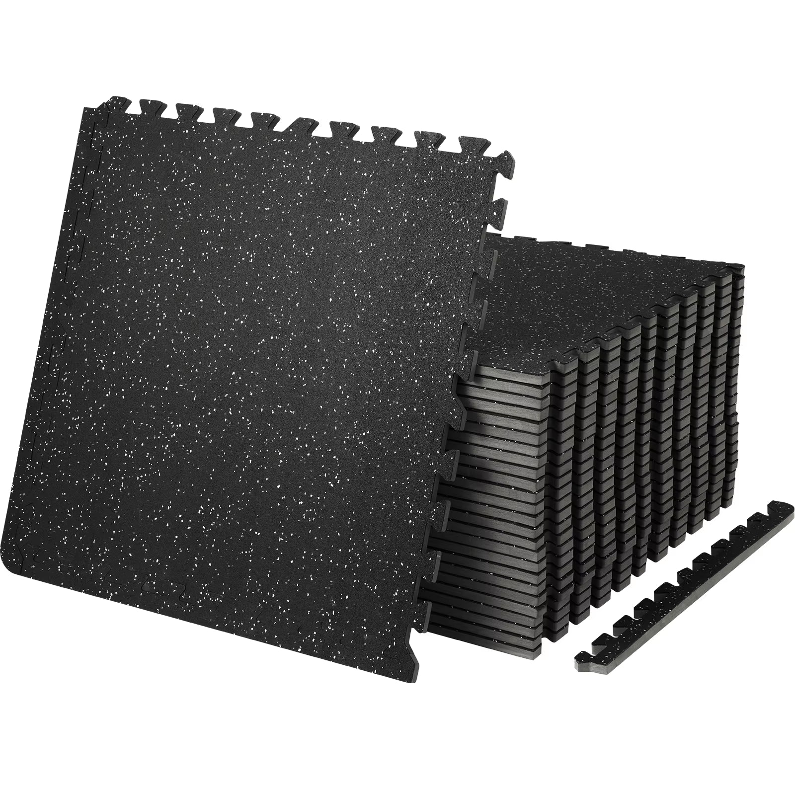 25/12/6PCS 1/2 Inch Thick Gym Floor Mats EVA Foam & Rubber Top Interlocking Workout Floor Mats Waterproof Exercise Mats