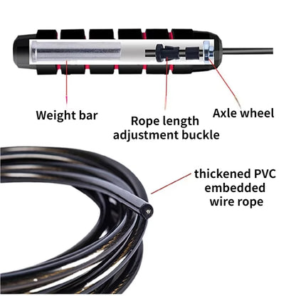 Rapid Speed Jump Rope Lose Weight Steel Skipping Rope Exercise Adjustable Jumping Rope Fitness Gym Training Home Sport Equipment