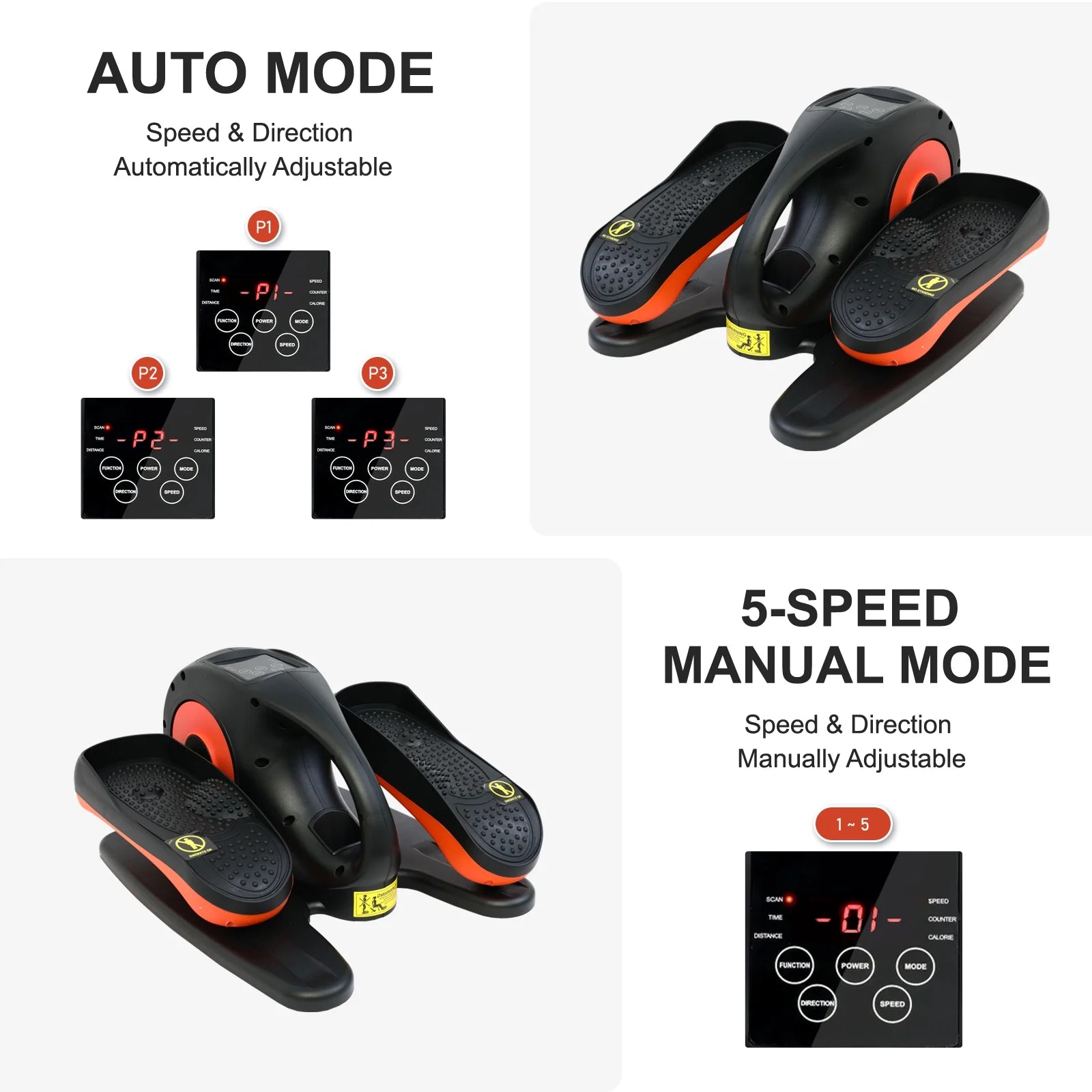 under Desk Elliptical Exercise Machine, Leg Exerciser While Sitting for Seniors, Electric Seated Pedal Exerciser, Mini Elliptical Machines for Home Office