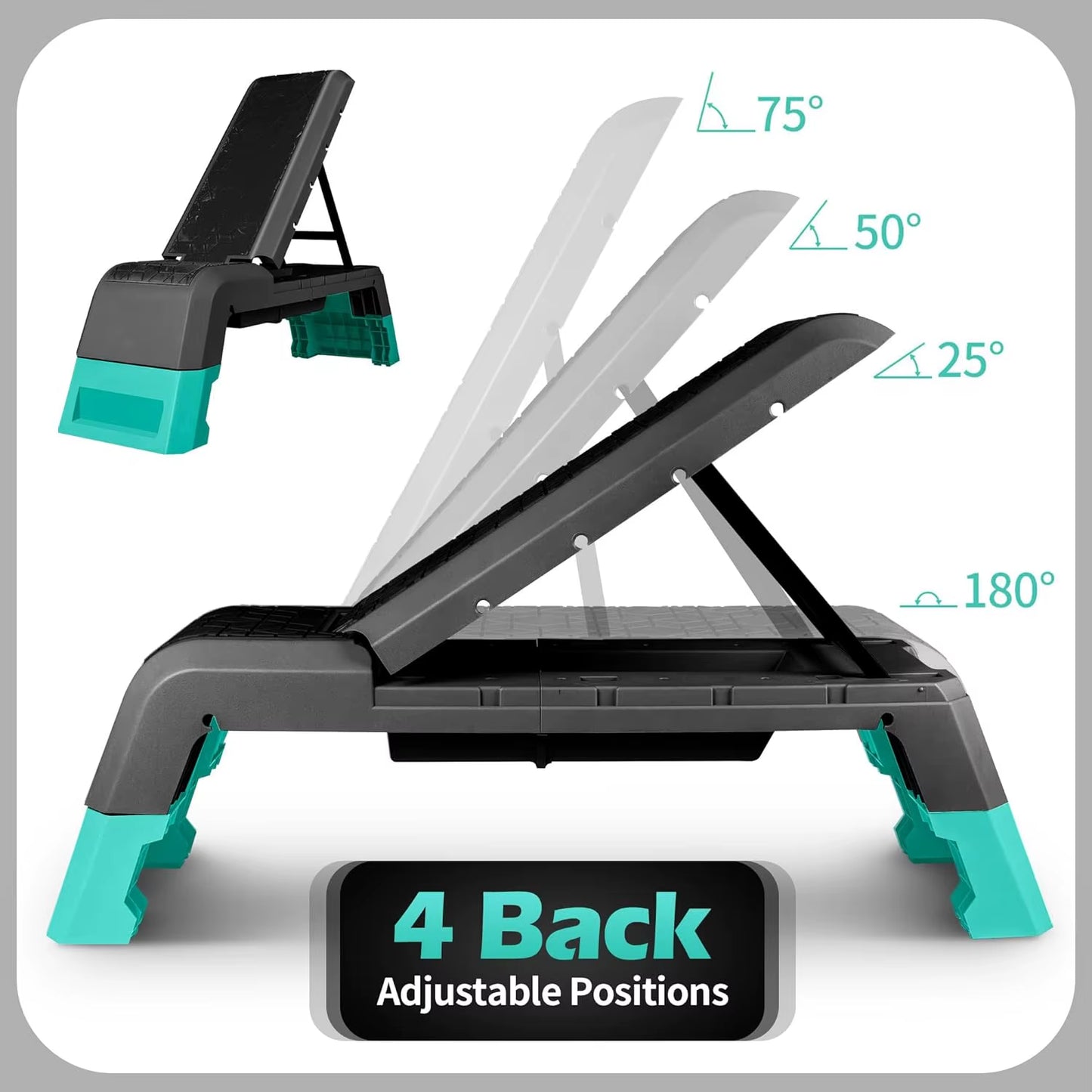 Multifunctional Aerobic Deck with Cord Workout Platform Adjustable Dumbbell Bench Weight Bench Professional Fitness Equipment Fo