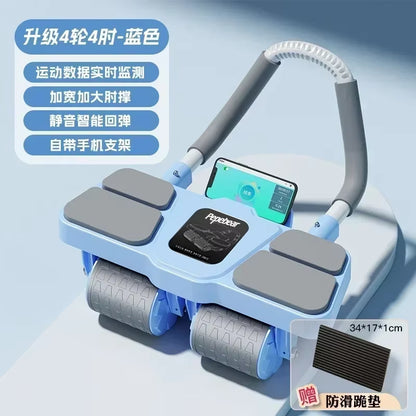 Household Thin Belly 4 Wheel Abdominal Automatic Rebound Exercise Fitness Equipment