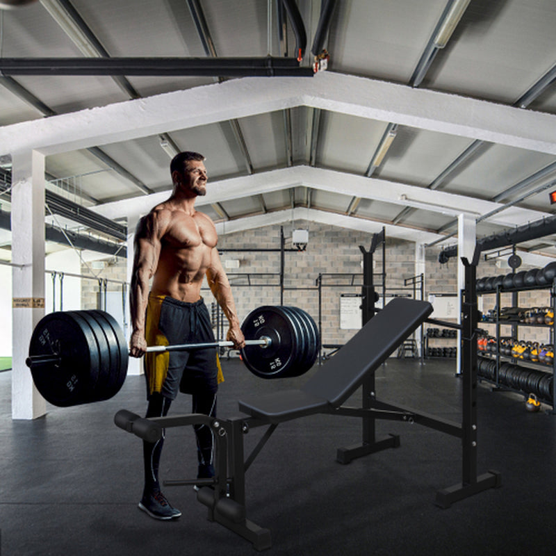 Weightlifting Bench, Bench Press Set with Squat and Bench