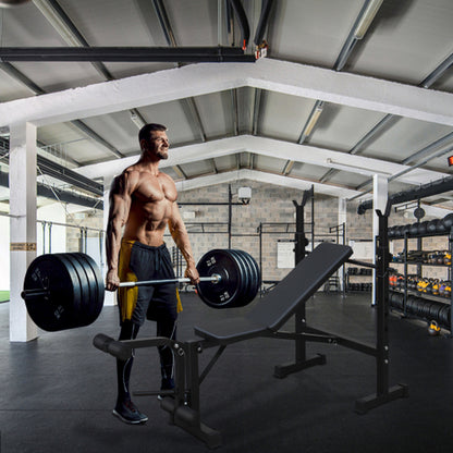 Weightlifting Bench, Bench Press Set with Squat and Bench