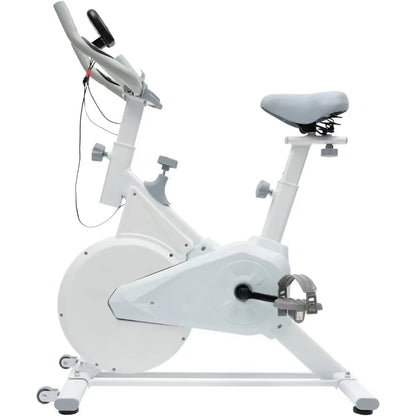 Indoor Cycling Stationary Workout Exercise Bike for Home Training with Monitor Phone&Tablet Holder Adjustable Resistance System
