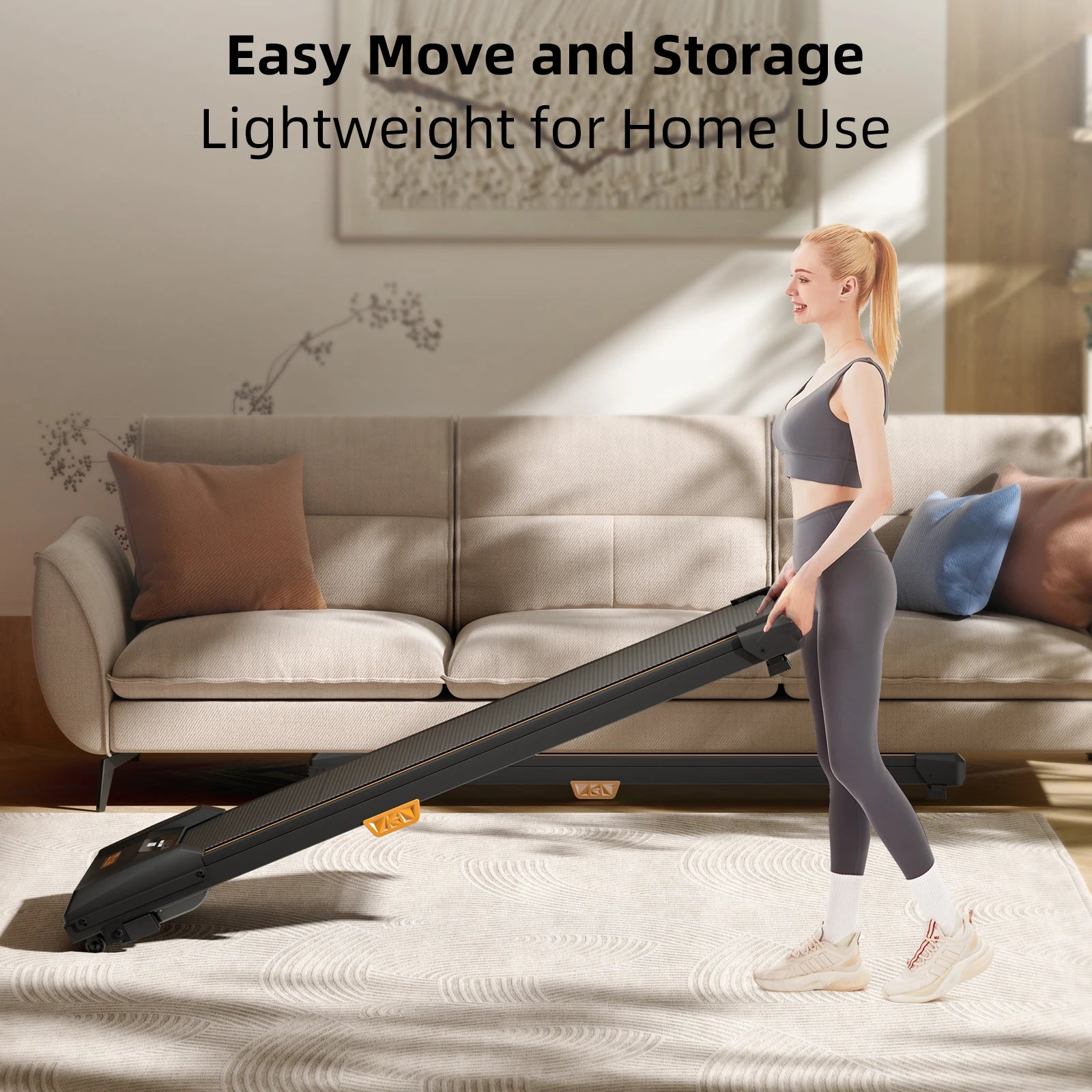 Under Desk Treadmill, Incline Walking Pad Treadmill 330Lbs Capacity, 2.5HP Portable Treadmills for Home, Compact Treadmill Mini