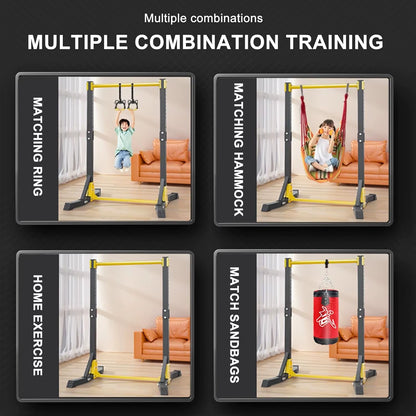 Pull up Station, Max Bearing 400 LBS, Portable Power Tower Pull up Bar Station, Free Standing Pull up Bar Stand for Home Gym, Pu