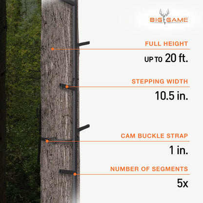 Quick-Stick Whitetail Deer Elk Mule above Hunting Outdoors Slip Resistant Ladder Style Sections Climbing System
