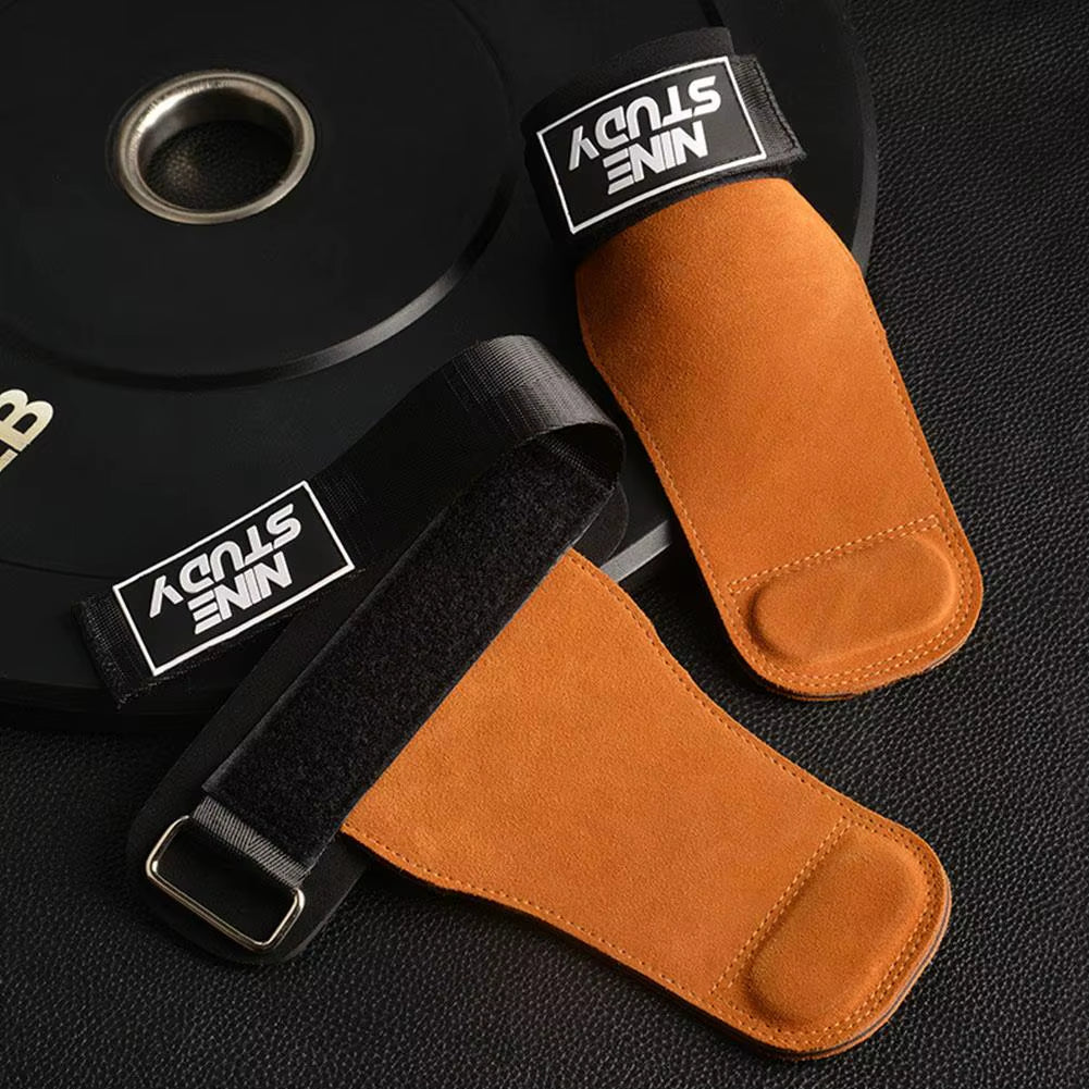 Wrist Straps for Weightlifting Leather Anti-Slip Comfortable Grip Support Bench Press Pull-Up Fitness Wrist Protector