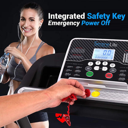 Foldable Treadmill Home Fitness Equipment with LCD for Walking & Running. 12 Mph