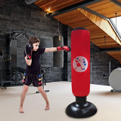 Home Boxing Punching Bag Sandbag Iatable Boxing Column Tumbler Sandbag Kick Martial Arts Training Equipment