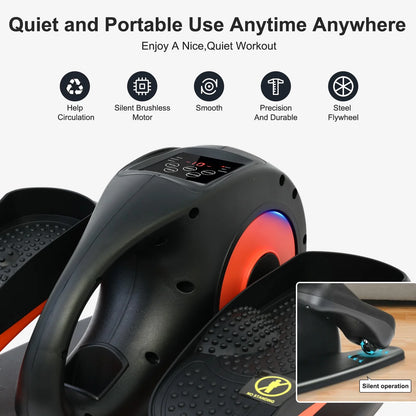 under Desk Elliptical Exercise Machine, Leg Exerciser While Sitting for Seniors, Electric Seated Pedal Exerciser, Mini Elliptical Machines for Home Office