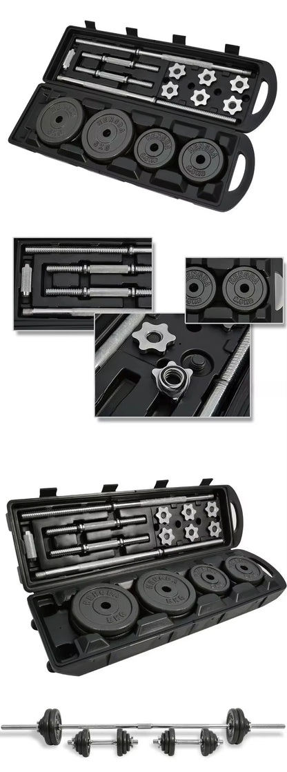 Factory Cast Iron Sales Gym Free Strength Weight Training Connector Option Dumbells Adjustable 50Kg Barbell Dumbbells