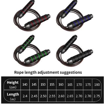 Rapid Speed Jump Rope Lose Weight Steel Skipping Rope Exercise Adjustable Jumping Rope Fitness Gym Training Home Sport Equipment