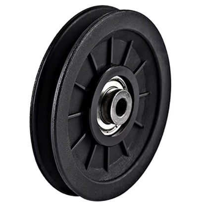 Nylon Bearing Pulley Wheel round Black Wheel Cable Gym Fitness Equipment Part Exercise Machine Part and Pulley Accessory