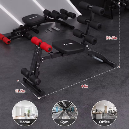 MERACH Ab Machine Multi-Functional Adjustable Ab Trainer for Home Gym Use Sit up Machine Designed for Effective Abdominal Worko