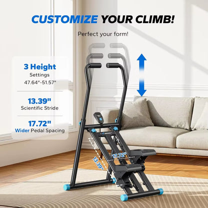 MERACH Stair Stepper Pro-3-Level Resistance Stairmaster Upgrade High-Efficiency Stairmaster for Home Gym Exercise Compact Foldi