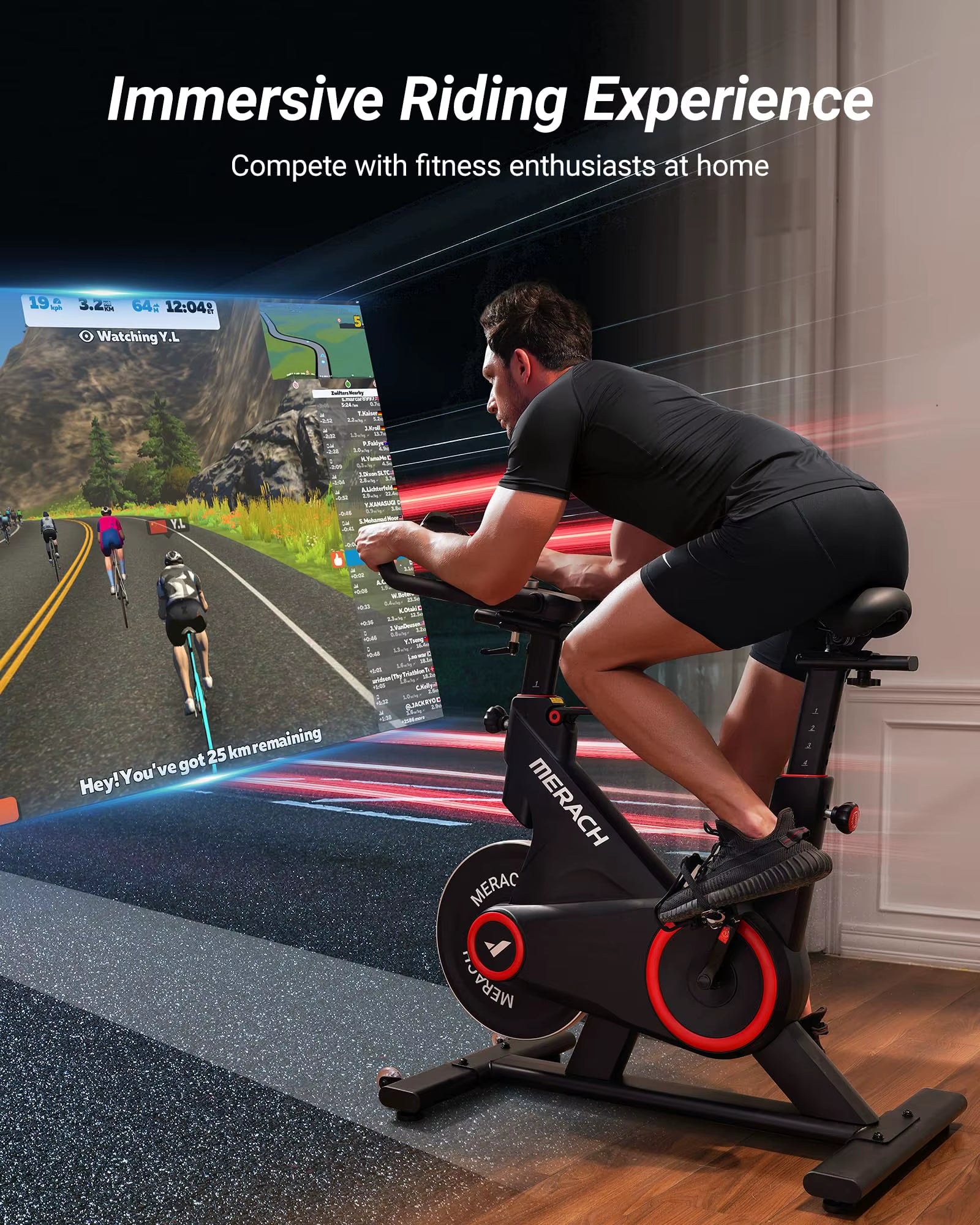 Indoor Exercise Bike with Auto Resistance Bluetooth Stationary Bike with APP Data Tracking & Tablet Holder Cycling Bike
