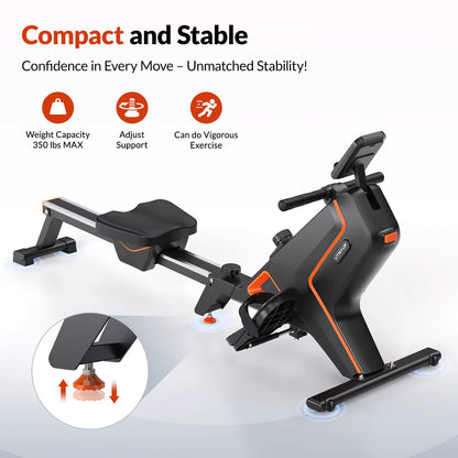 Magnetic Rowing Machines R05 Water Rower R10 16 Levels Quiet Resistance Foldable Compact Rowing Machine Home Gym Fitness