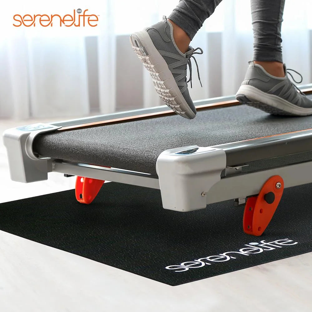 Premium Portable Fitness Exercise Mat - 36" X 72" Non-Slip Gym Training Equipment Floor Protection - Yoga, Workout, Jump Rope - for Bigger Treadmill, Elliptical, Bike, Bench, Power Rack
