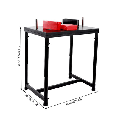 Standard Arm Wrestling Battle Table Professional Wrestling Equipment for Gyms Sports Arenas, Black&Red ﻿