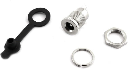 3PCS DC-099 DC Power Socket Connector with Waterproof Cover Cap,Threaded Female Panel Mounting Adapter Power Jack 5.5 X 2.5Mm