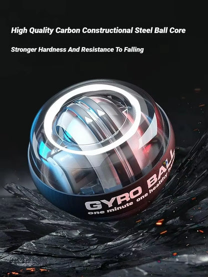 Self-Starting Multi-Functional Forearm Exerciser Power Ball Wrist Booster Trainer Hand Strength Grip Light-Up Strengthener