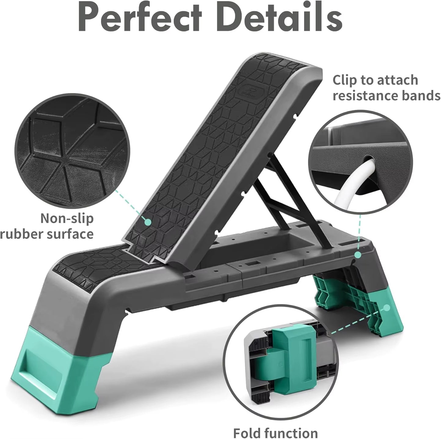 Multifunctional Aerobic Deck with Cord Workout Platform Adjustable Dumbbell Bench Weight Bench Professional Fitness Equipment Fo