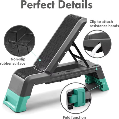 Multifunctional Aerobic Deck with Cord Workout Platform Adjustable Dumbbell Bench Weight Bench Professional Fitness Equipment Fo
