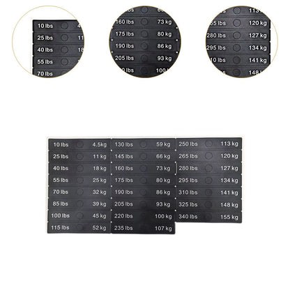 Weight Stickers Weight Number Stickers Strength Training Resistance Trainers Classification Gym Weight Stack Labels Decals