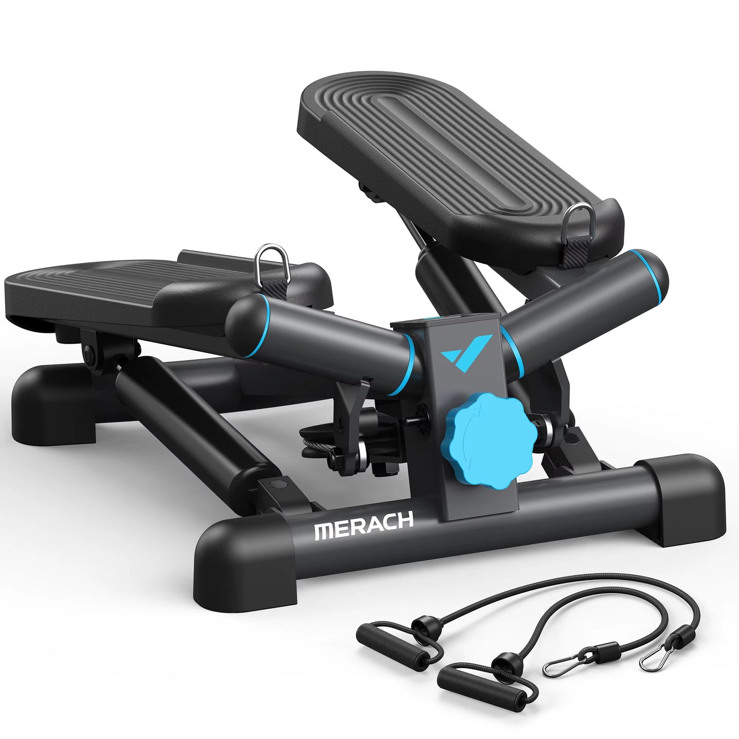 Mini Stepper for Exercise Twist Stair Stepper 330LBS Capacity Stepper Exercise Equipment with Resistance Band for Fitness