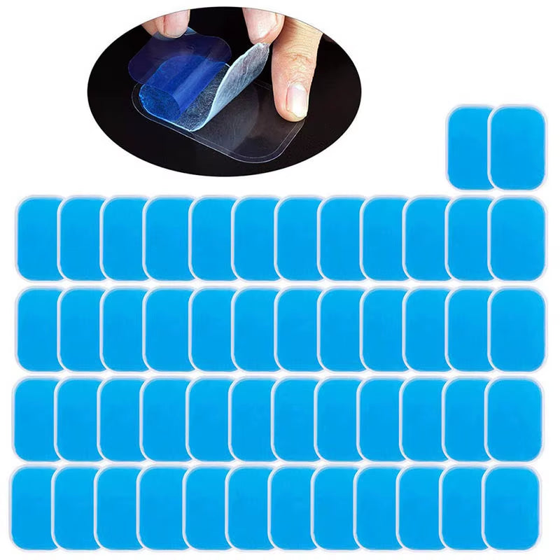 50 Pcs (25 Packs) Abdominal Muscle Hip Paste Gel Tablets Hydrogel Conductive Electrode Tablets Hip Gel Paste Patch