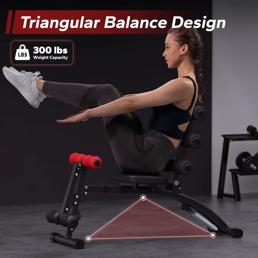 MERACH Ab Machine Multi-Functional Adjustable Ab Trainer for Home Gym Use Sit up Machine Designed for Effective Abdominal Worko