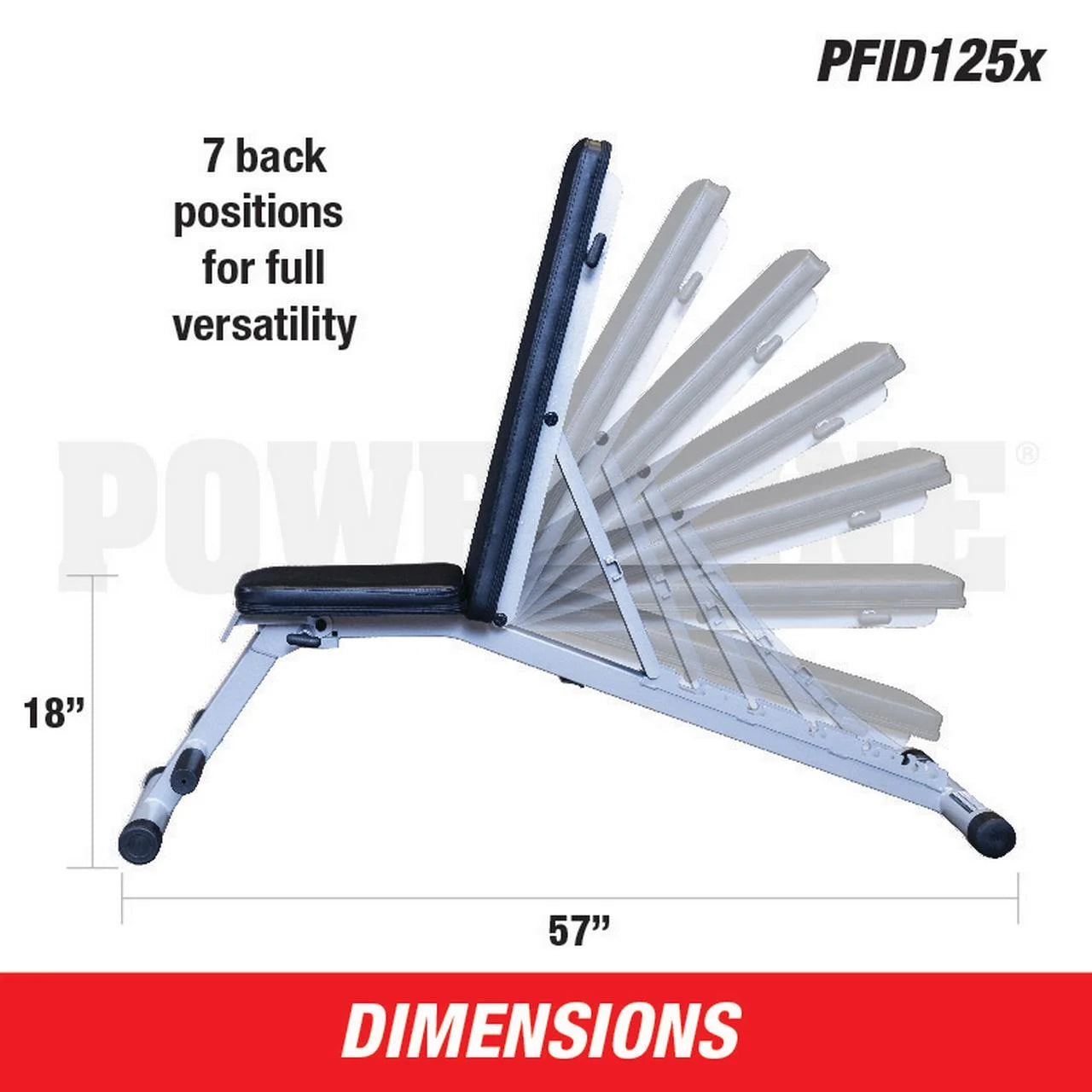 PFID125X Powerline Flat Folding Home Gym Workout Multi-Bench Press