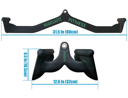 Home Gym Fitness Rowing T-Bar V-Bar Pulley Cable Machine Attachments Bicep Curl Tricep Lat Pulldown Bar Back Strength Training