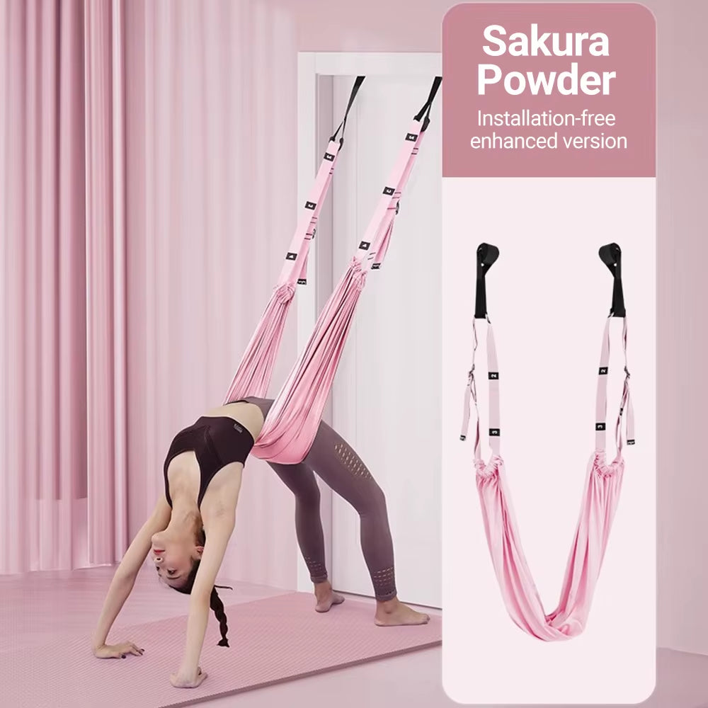 Finger Stretching Tool Elastic Yoga Belt Woman Hammock Split Lower Waist Trainer Inverted Rope Pull Extension Belt