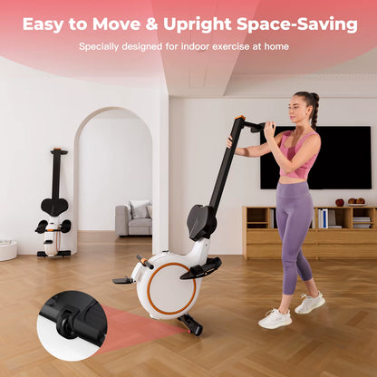 Home Rowing Machine 32Level Adjustable Resistance 300LBS Trainer Row Machine LED Monitor Tablet Holder Bluetooh Fitness Machine