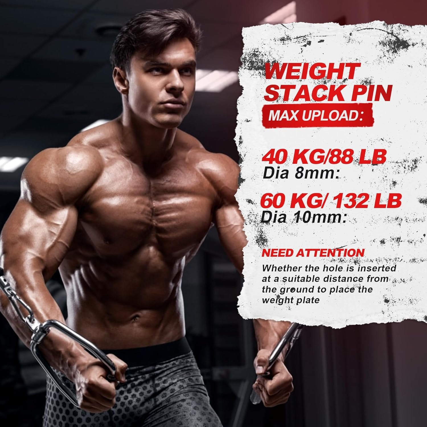Weight Stack Pin Extender for Cable Exercise Machines Gym and Home Fitness