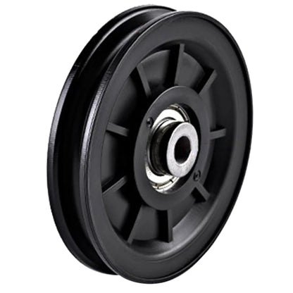 Nylon Bearing Pulley Wheel round Black Wheel Cable Gym Fitness Equipment Part Exercise Machine Part and Pulley Accessory