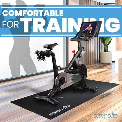 Premium Portable Fitness Exercise Mat - 36" X 72" Non-Slip Gym Training Equipment Floor Protection - Yoga, Workout, Jump Rope - for Bigger Treadmill, Elliptical, Bike, Bench, Power Rack