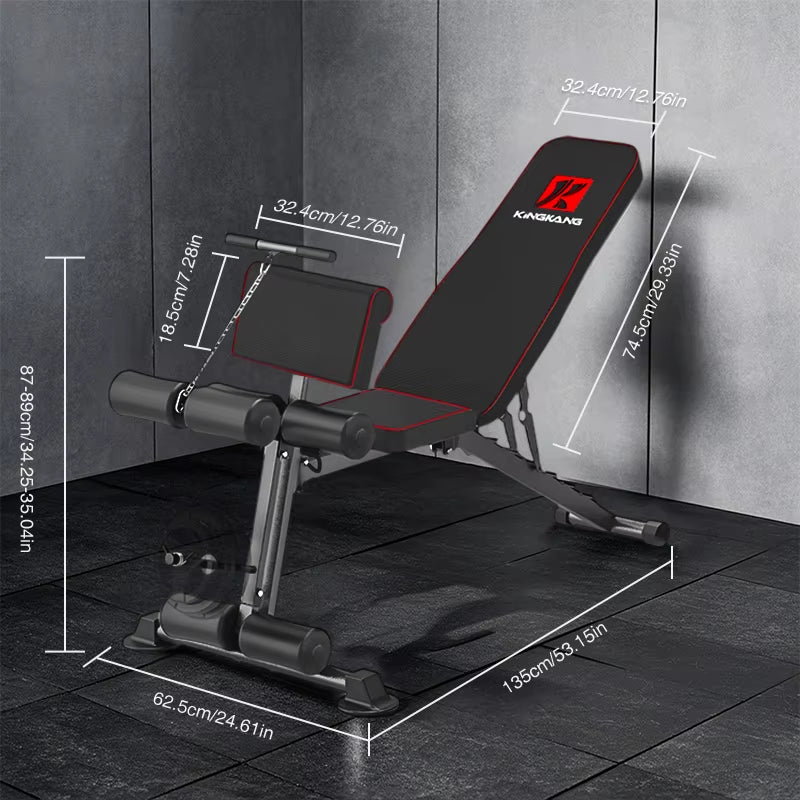 Multi-Functional Dumbbell Bench and Push Rack Combination, Adjustable Weight Bench - Practical Fitness Bench for Exercise