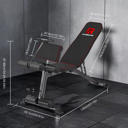Multi-Functional Dumbbell Bench and Push Rack Combination, Adjustable Weight Bench - Practical Fitness Bench for Exercise