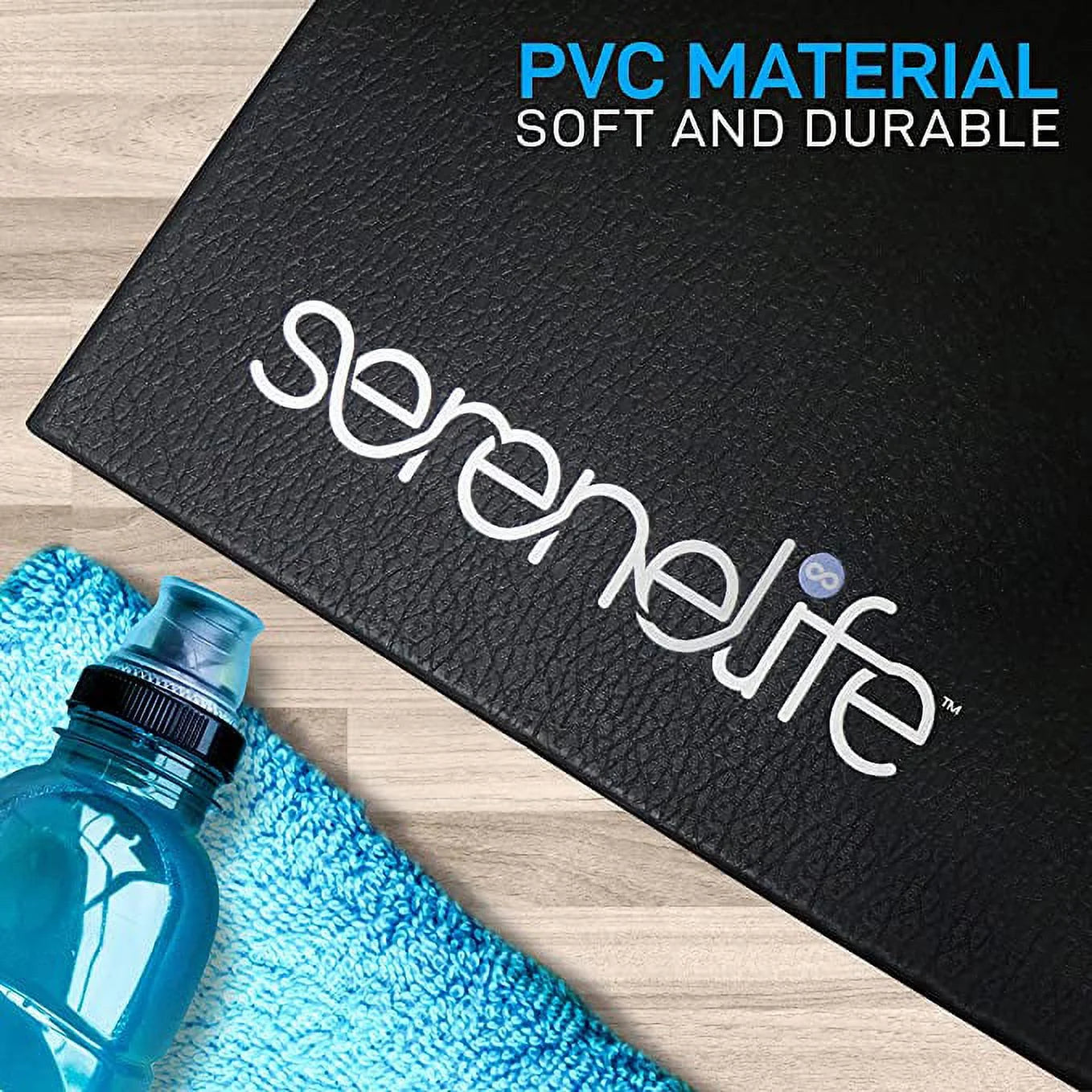 Premium Portable Fitness Exercise Mat - 36" X 72" Non-Slip Gym Training Equipment Floor Protection - Yoga, Workout, Jump Rope - for Bigger Treadmill, Elliptical, Bike, Bench, Power Rack
