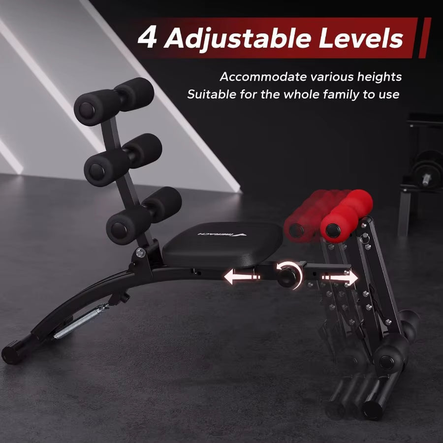 MERACH Ab Machine Multi-Functional Adjustable Ab Trainer for Home Gym Use Sit up Machine Designed for Effective Abdominal Worko