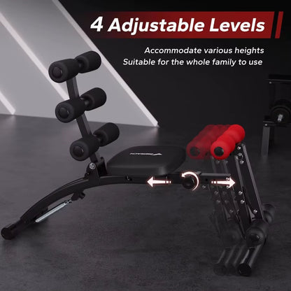 MERACH Ab Machine Multi-Functional Adjustable Ab Trainer for Home Gym Use Sit up Machine Designed for Effective Abdominal Worko