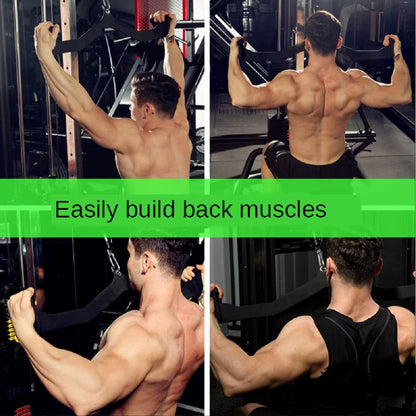 Home Gym Fitness Rowing T-Bar V-Bar Pulley Cable Machine Attachments Bicep Curl Tricep Lat Pulldown Bar Back Strength Training
